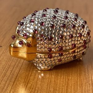 Judith Leiber Hedgehog Pillbox / Trinket box